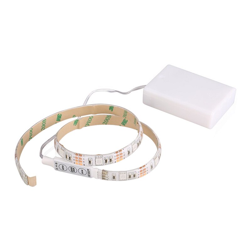 Rgb Flexibele Led Light Strip Waterdicht IP65 15Leds DC5V Met Controller Batterij-Aangedreven, Led Tape, licht Strips Voor Tv Kast