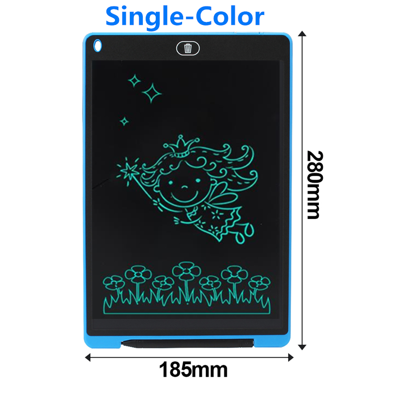 Grafische Tekening Tablet Smart Tekentafel Lcd Schrijven Tablet Elektronica Schrijfbord 12 Inch Schilderij Pad Voor Kinderen Tekenen: Blue Single Color