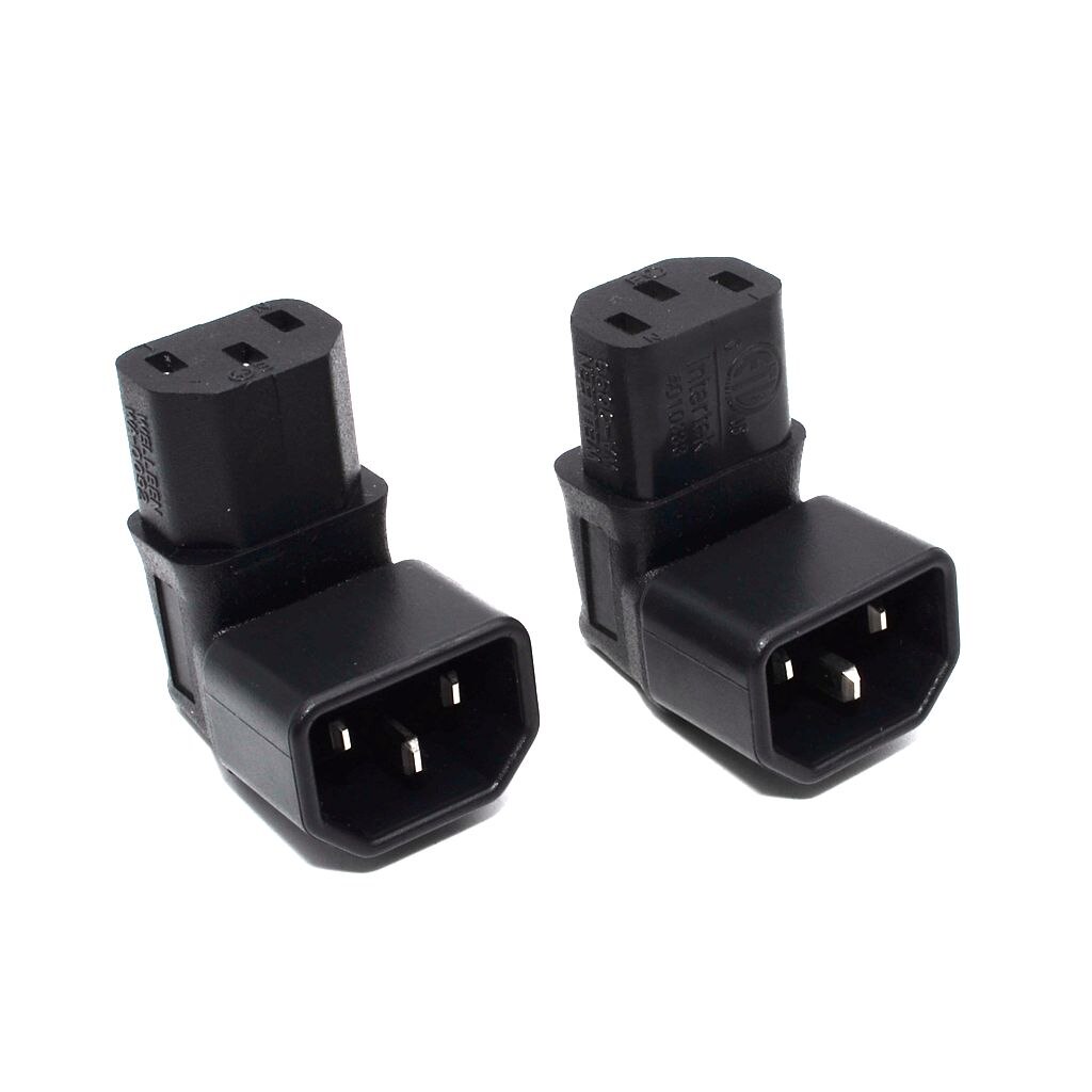 Iec 60320 c13 vinkel omformer vinkel skjøtekabel  c13 to c14 pdu opp og ned rett vinkel strømkabler hann til hunn ac strømledning