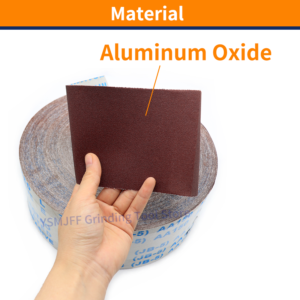 Rollo de papel de lija de 5M, 4 pulgadas, 100mm de ancho, tela de esmeril, papel de arena, hojas abrasivas de lijado, grano 60-800, listo para cortar tela de esmeril