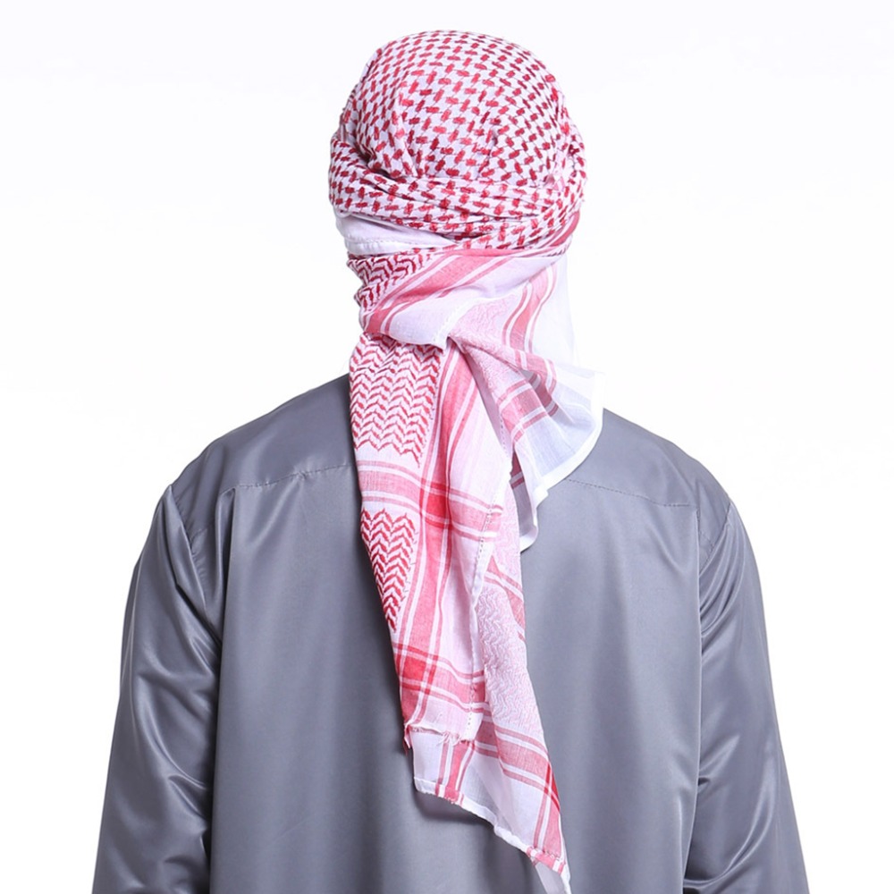 Lenço de cabeça e turbante masculino, 140x140cm, chapéu muçulmano árabe dubai retrô, estampas geométricas onduladas, cachecol quadrado jacquard, islâmico hijab