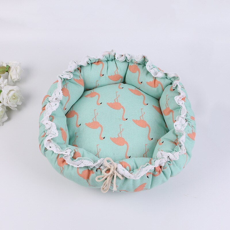 Pet Dog Nest flower Bud Nest Pumpkin Nest Small Dog Kennel Cat Nest Pet Mat Sleep Nest For Cat Teddy Chihuahua Bed: Flamingo