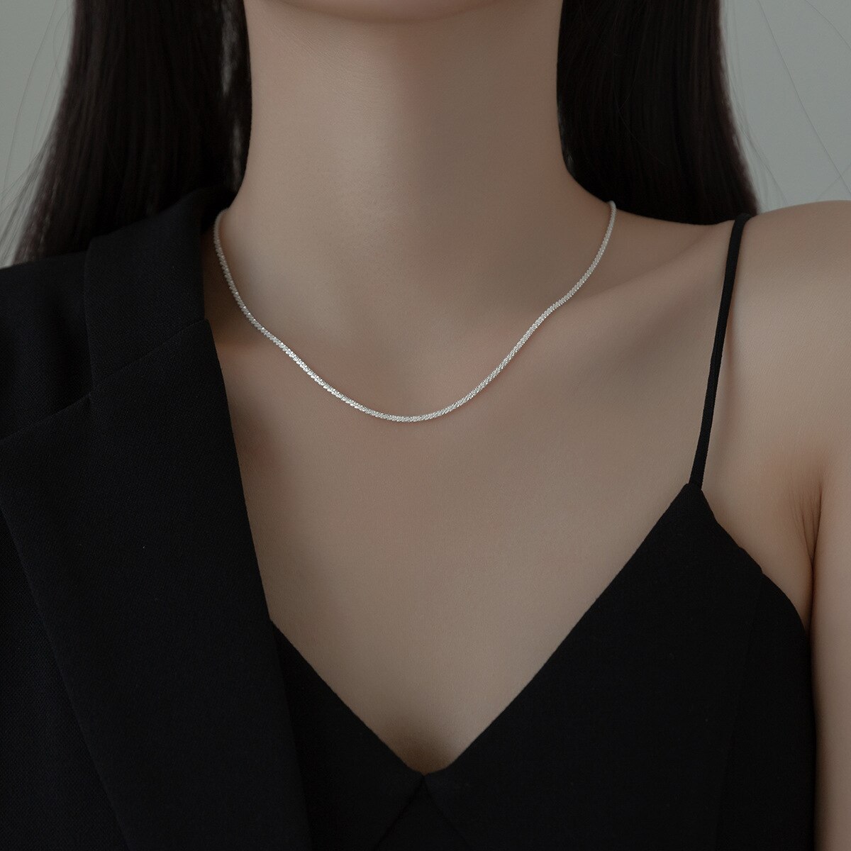925 Sterling Zilveren Popcorn Ketting Voor Vrouwen Sieraden Op De Hals Lange 40 45 50 55 60 70 80 cm Dik 2 Mm Accessoires