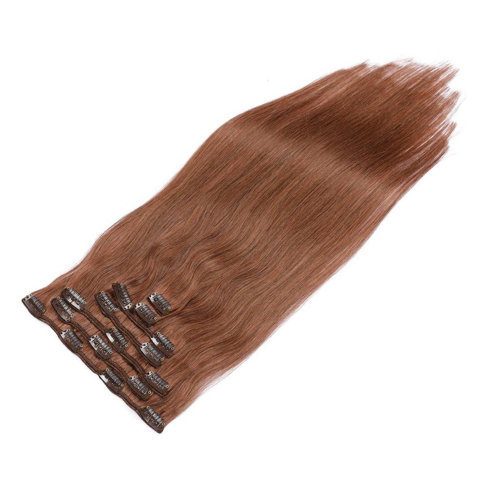 Värilliset synteettiset pitkät silkkiset suorat hiukset lämmönkestävät naiset  #30 väriä hiustenpidennykset sopiva setti hiuksiin 16 klipsillä