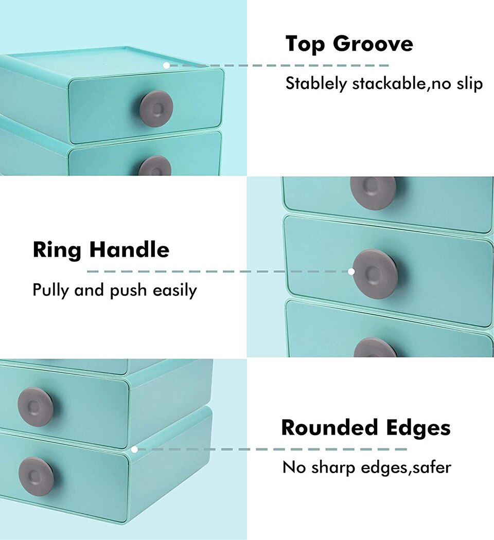 2022 Home Official Nordic Stackable Drawers Desktop Sundries Organizer Case Plastic Rack Cute Cosmetics Container