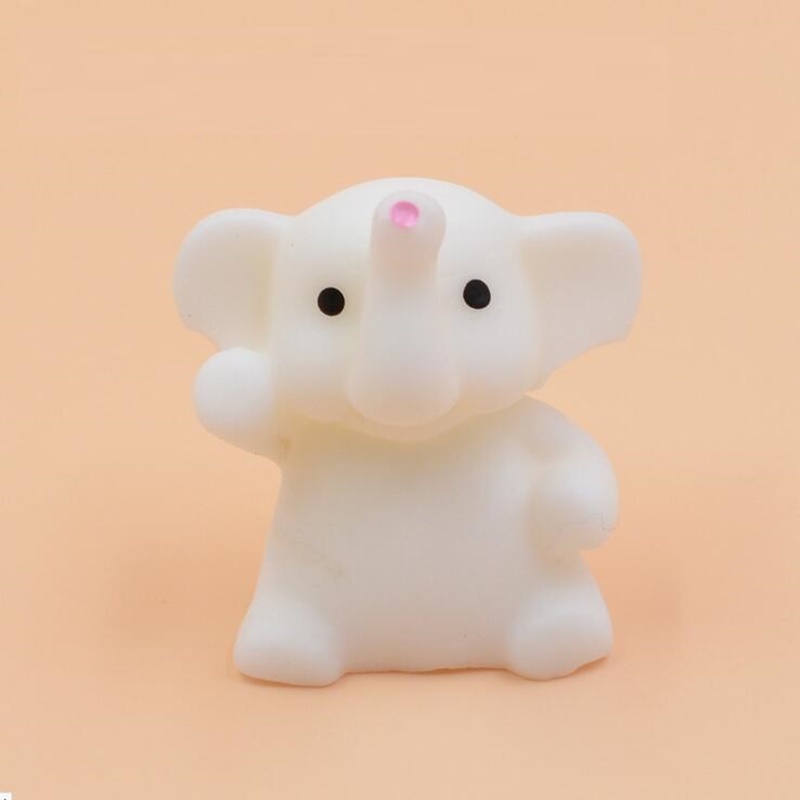 Kawaii sød mini blød silikone anti-stress squishy legetøj fidget hånd klemrem telefon knivspids dyr legetøj gummi squishes: Rød / lyserød