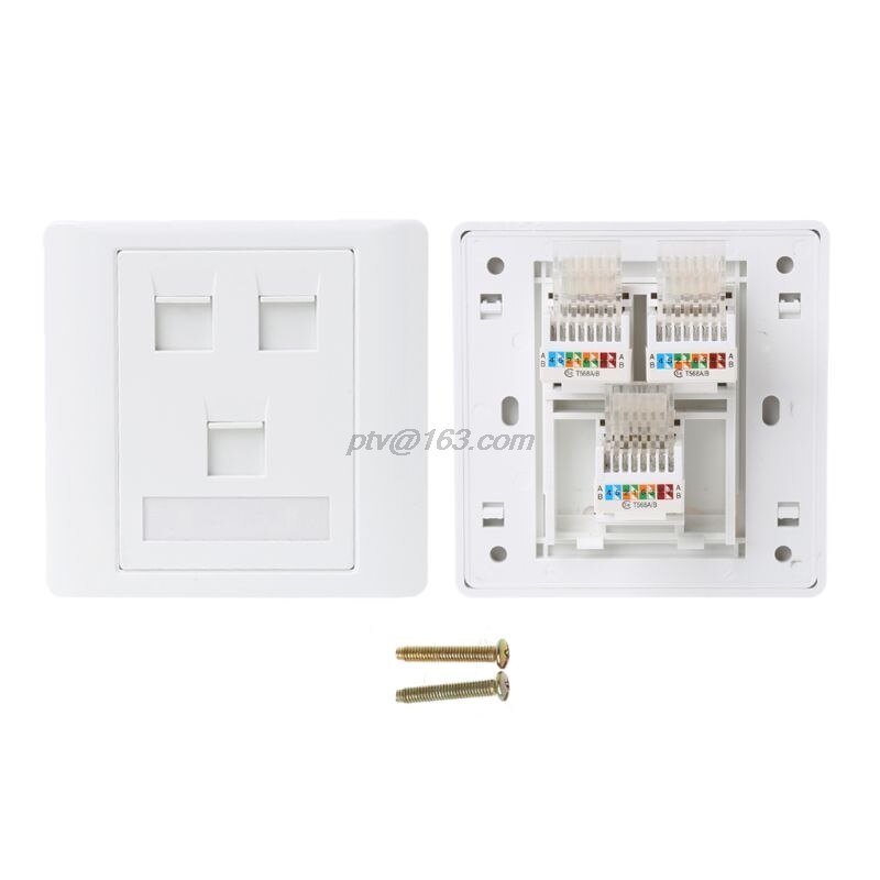 86 tyyppinen tietokoneliitäntä paneeli cat 5e verkkomoduuli  rj45 kaapeliliitäntä: 3