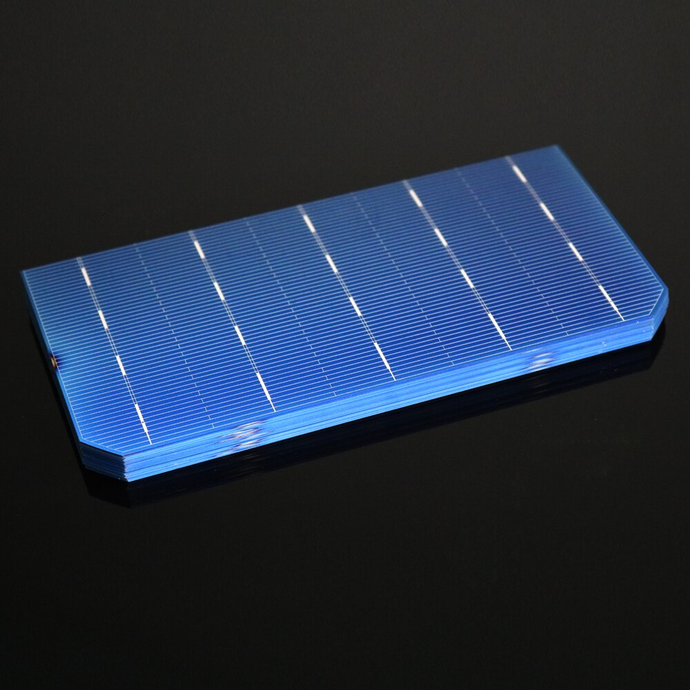 40/50/100PCS 2.48W 4.46A Mono Solar Cells 156x78MM Cheap Grade A monocrystalline PV DIY Photovoltaic Sunpower C60 Solar Panel