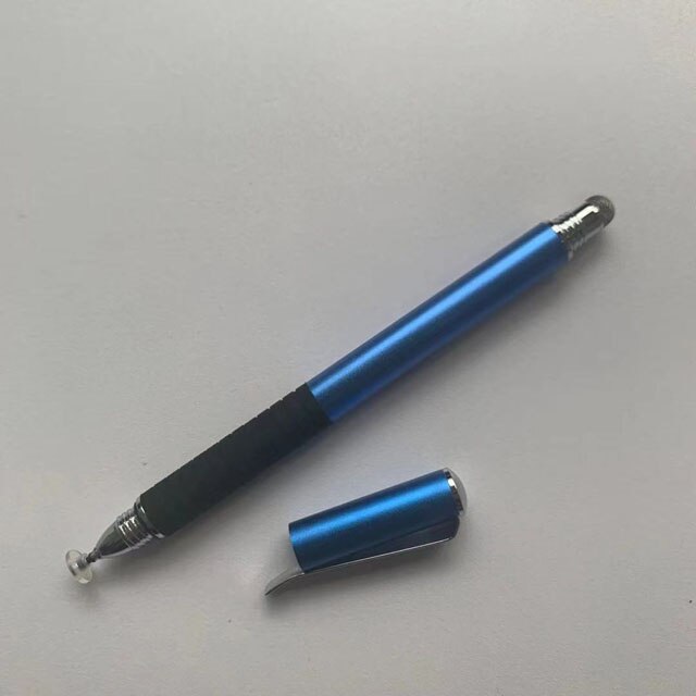 2 in 1 Precision Series Disc Stylus Drawing Touch Pen with 2 Replaceable Disc Tips and 1 Fiber Tip for All Touch Screen Devices: Dark Blue