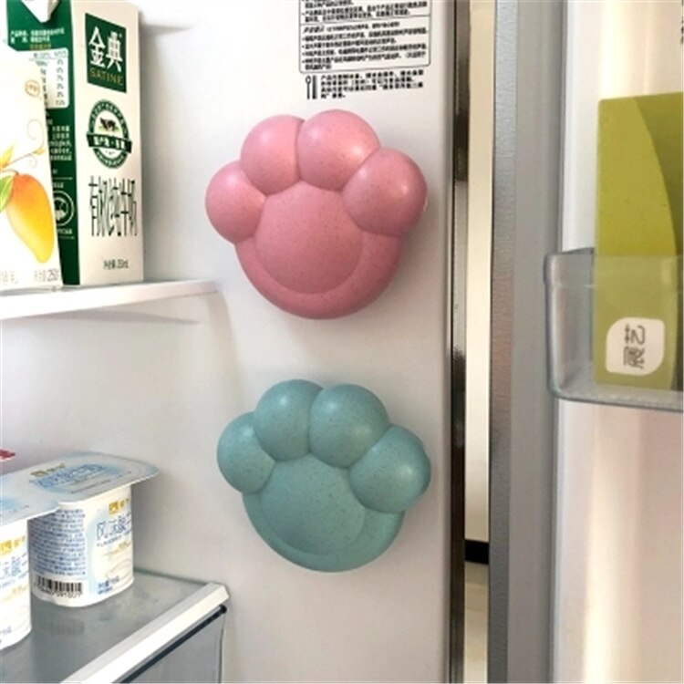 6 colores gato oso garra forma nevera ambientador Bambú de carbono activado desodorante refrigerador con ventosa