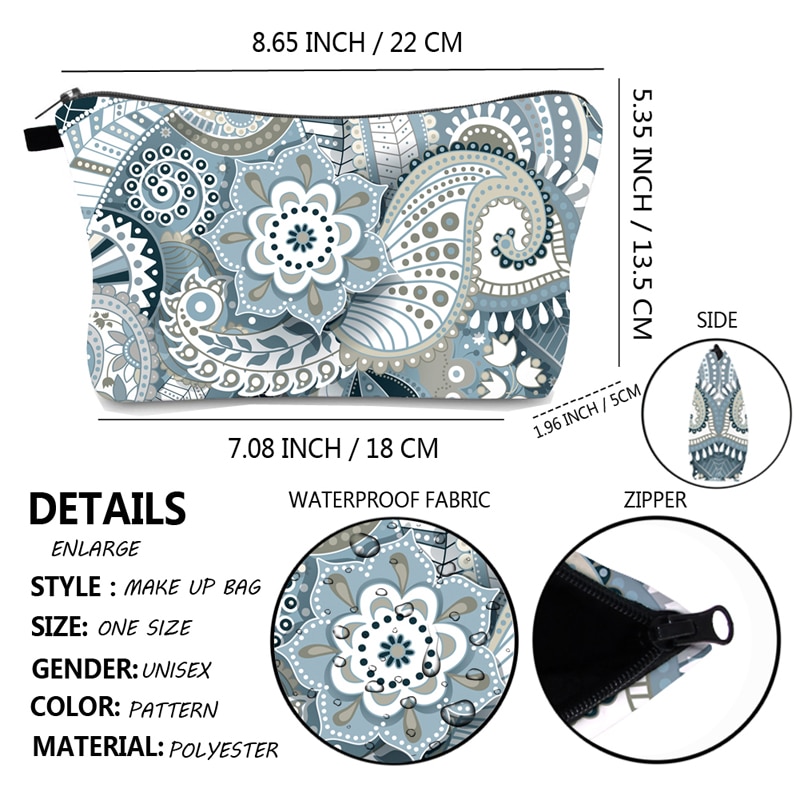 Waterdichte Make-Up Tas Voor Vrouwen Mandala Printing Voor Organisator Cosmetische Tas