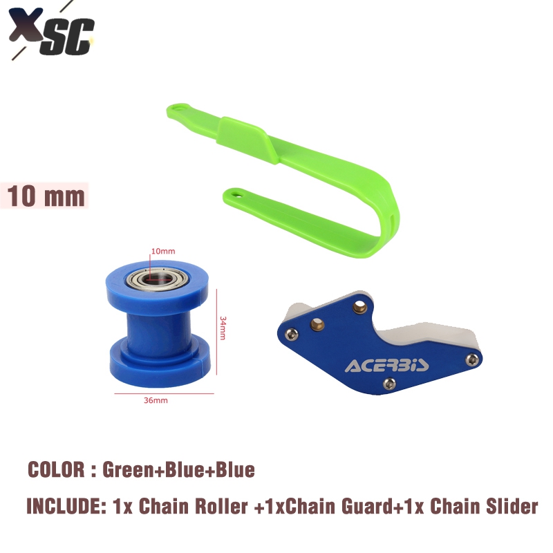 Motorcycle Swingarm Protection Chain Slider Rear Cover Chain Protector Guard Guide Roller Wheel Guard Set Pit Dirt Bike Racing: Pink