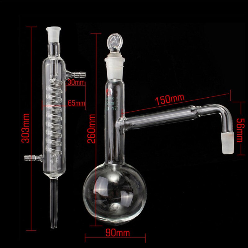 Laboratoire chimie 250 ml appareil de Distillation laboratoire verrerie Kit avec 14/23 Joint
