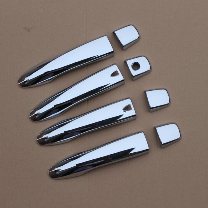 For Nissan Qashqai J11 Chrome door handle cover with smart key Hhole catch cap trim molding