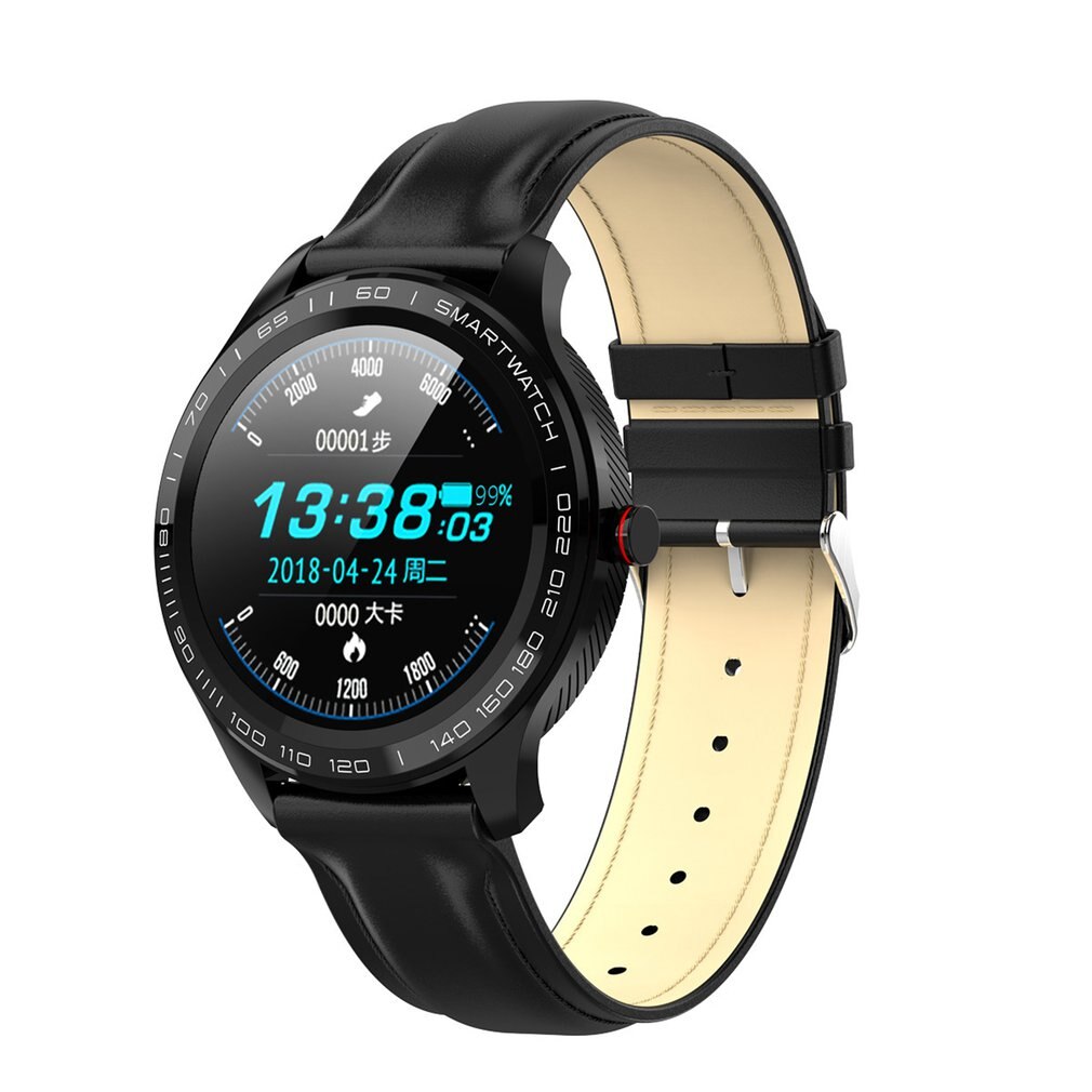 Heart Rate O2 Monitor Full Round Touch Screen Stainless Steel IP68 Facebook Display Business Smart Watch