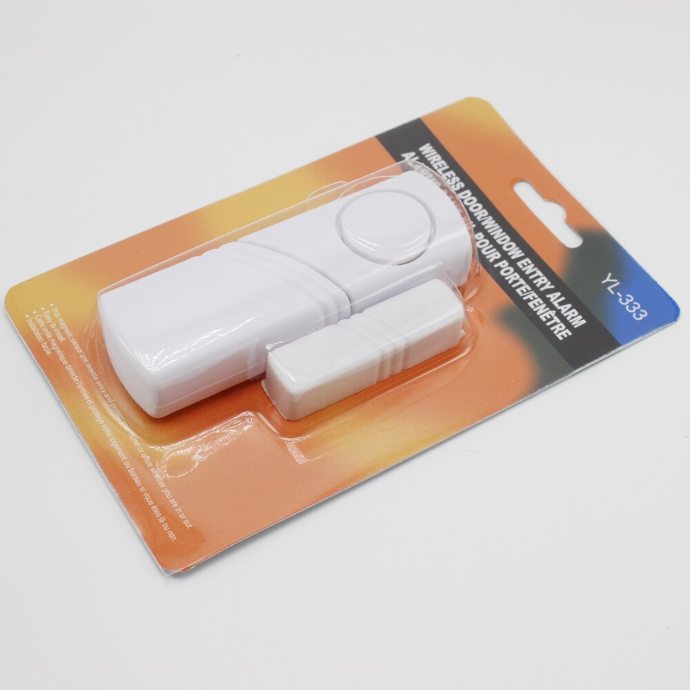 Door Window Sensor Wireless Burglar Alarm with Magnetic Sensor Home Safety Wireless Longer System Security Device White