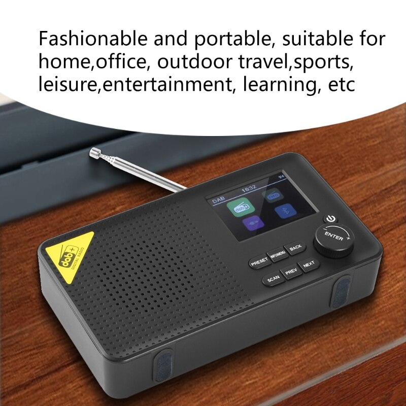 Rechargeable Lightweight Home Radio Portable Bluetooth Digital Radio DAB/DAB+ and FM Receiver 573A