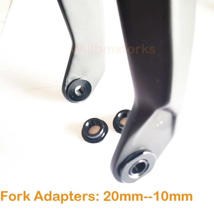 2020Willbmx fork adapters thru axle 20mm to 10mm for bmx forks 20mm thru axle 10 dropout adapters