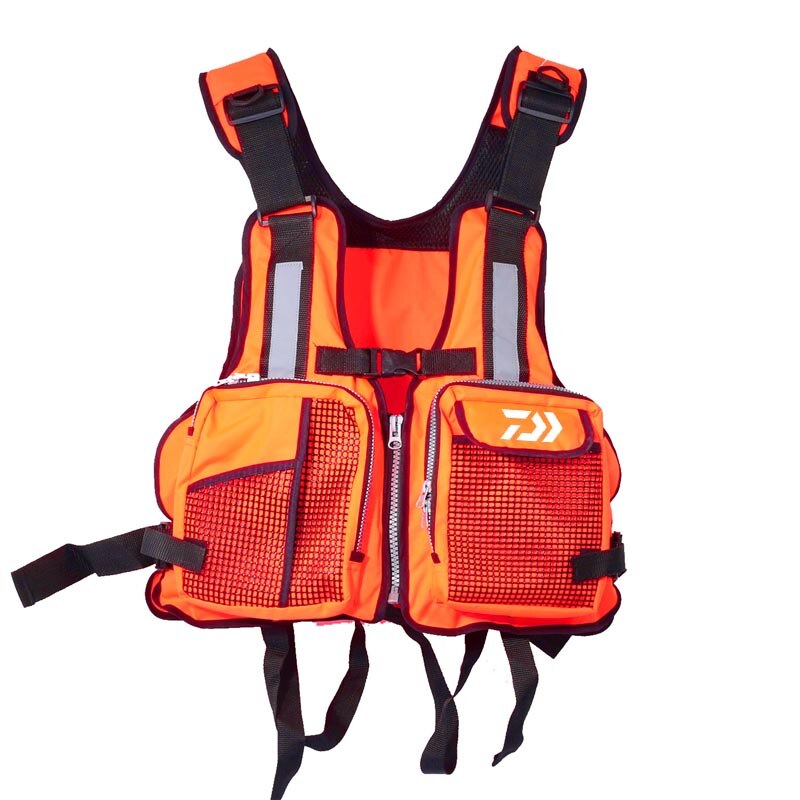 Gilet de pêche de plein air, veste de sauvetage de flottaison, filet de natation, Portable, multi-poches, veste de sécurité détachable,: 08