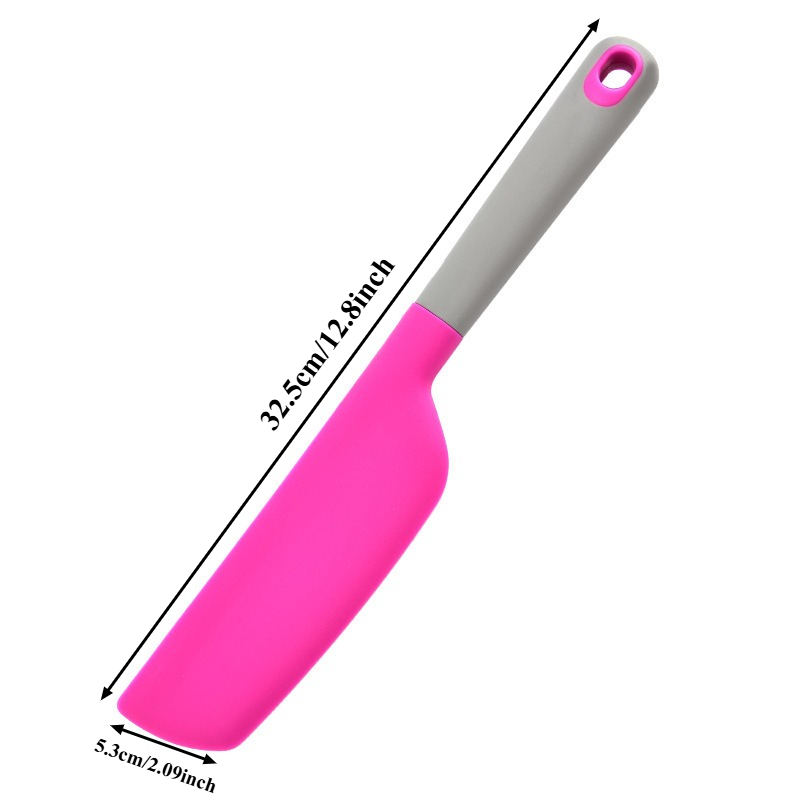 Espátula de silicona para fugas de cocina, pala densa, pescado frito, meleta, espátula antiadherente, herramientas de cocina: ciruela