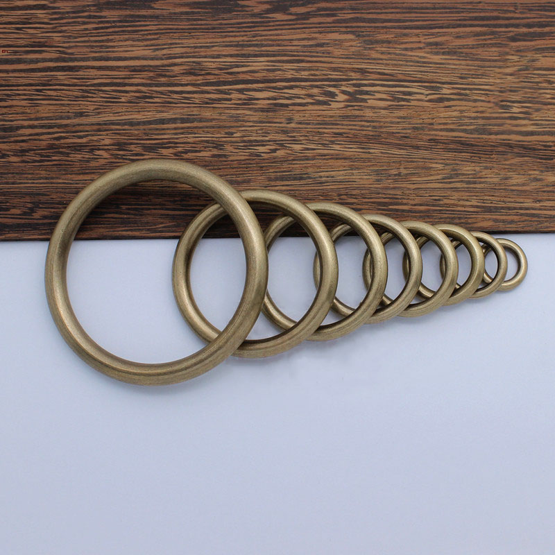 10pcs Brass Ring Cabinet Handle Accessory Case Luggage Accessory Brass Seamless Circle