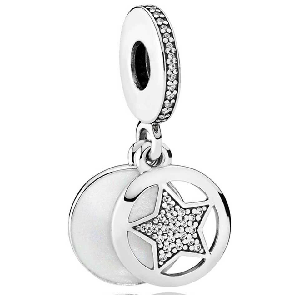 Pandora sparkling rosa & azul cristal disco coração árvore da família pingente contas 925 prata esterlina encantos caber pulseira jóias diy: 2