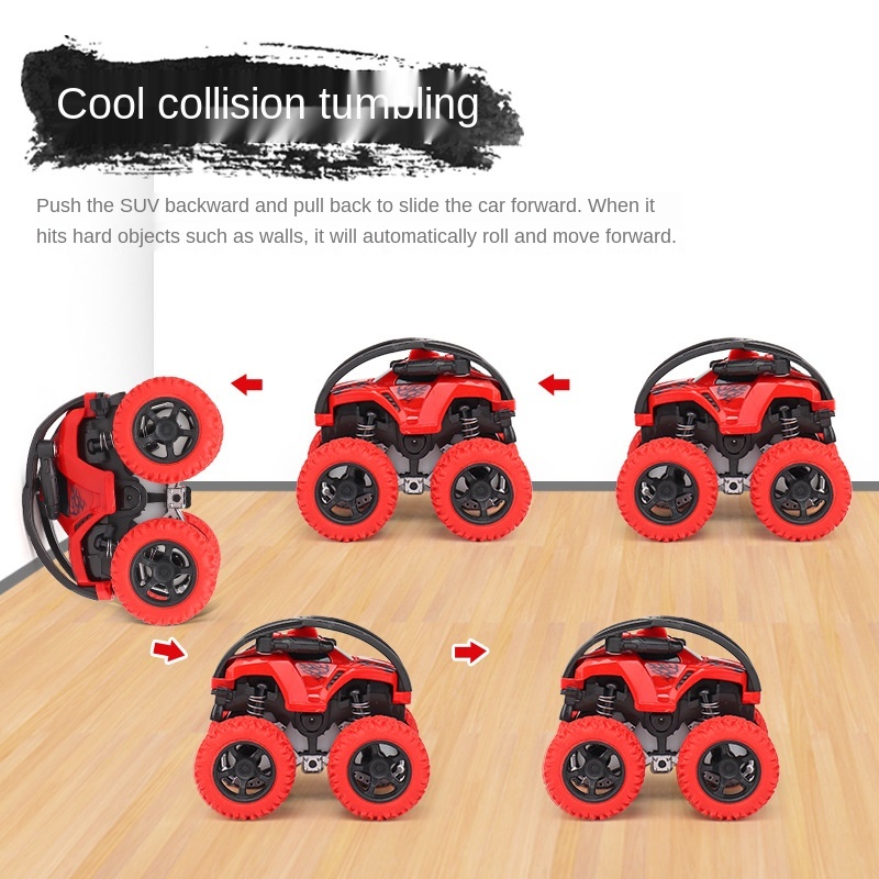 Alloy ABS Inertia Four-Wheel Drive Big Foot Toy Off-Road Vehicle Children&#39;s Stunt Car Toy for Baby