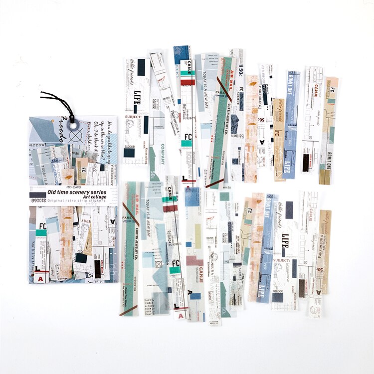 Journamm-Juego de pegatinas estilo Retro para álbum de recortes, diario adhesivo de papel Washi, planificador, papelería, 30 Uds.: C