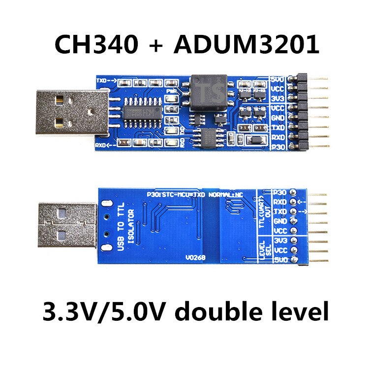 FT232 / CH340 / CP2102 USB to TTL USB to serial UART module FT232RL voltage isolation signal isolation Four level: CH340 .double level