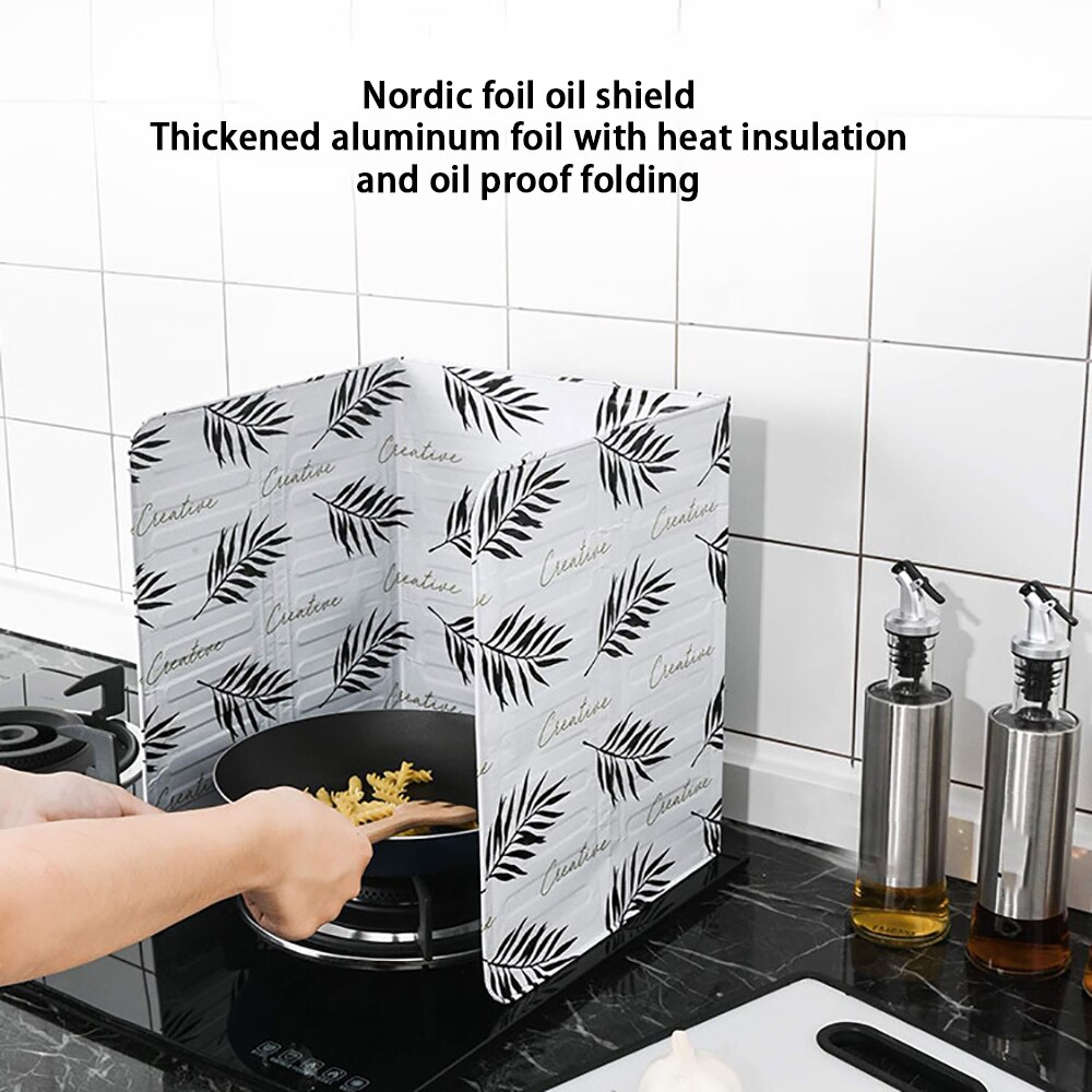 Pantalla de sartén para cocina a prueba de salpicaduras, protector a prueba de viento, separador de aceite, herramienta de protección contra salpicaduras de aceite