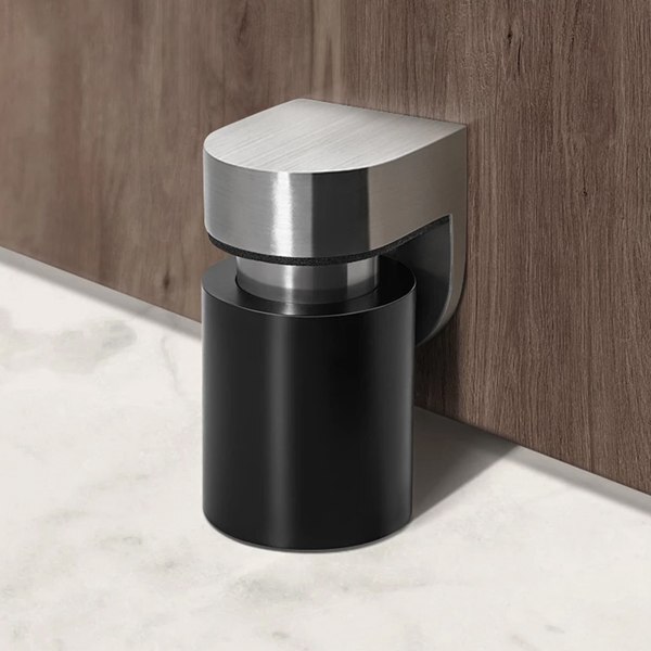2 Pack Solid Stainless Steel Heavy Door Stop Door Retainer Cylindrical Floating Magnetic Door Stopper Furniture Hardware