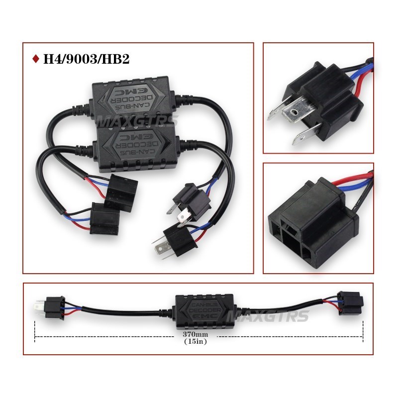 2x Canbus Decoder H1 H3 H4 H7 H8 H11 H13 9005 9006 9004 9007 Auto LED HID Canceller Koplamp Fog drl IC Geen Fout EMC