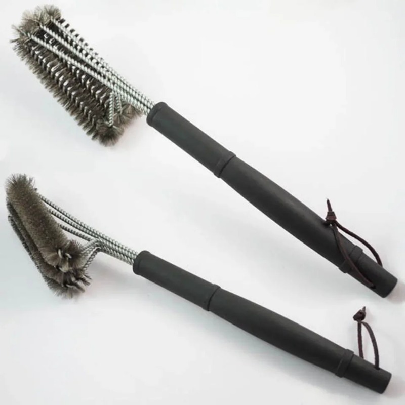 Grill Cleaning Brush BBQ Tool Grill Brush 3 Stainless Steel Brushes In 1 Cleanin Bbq Accessories Best Cleaner Barbecue