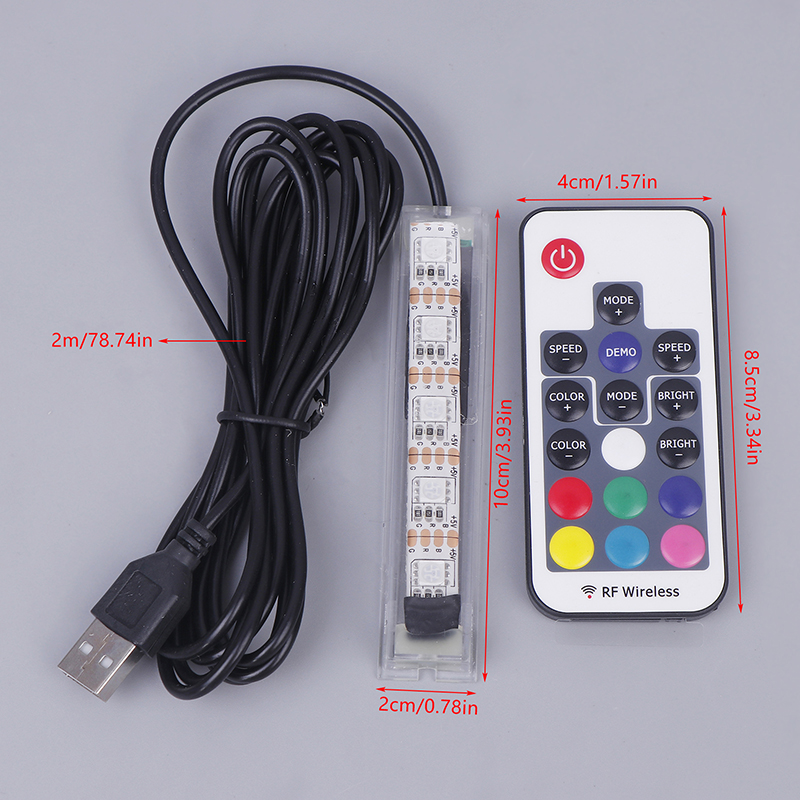 Visaccessoire Micro Aquariumlicht USB-aangedreven afstandsbediening Kleurrijke vis LED-lamp voor landschap USB-aquariumlicht: Blauw