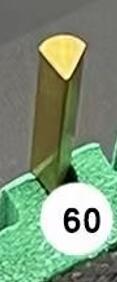 Wolfram Stahl Winkel Cutter Gravur Messer Schmuck Pneumatische Stichel Zubehör Spachtel Dreieck Metall Klingen DIY Machen Werkzeuge: green