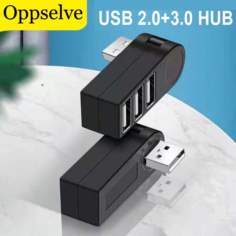Multi Ports USB 2.0 3.0 Hub USB Splitter Adapter for PC Laptop Notebook 180 Degree Rotatable USB Hub Dock 3 Port Portable HUB