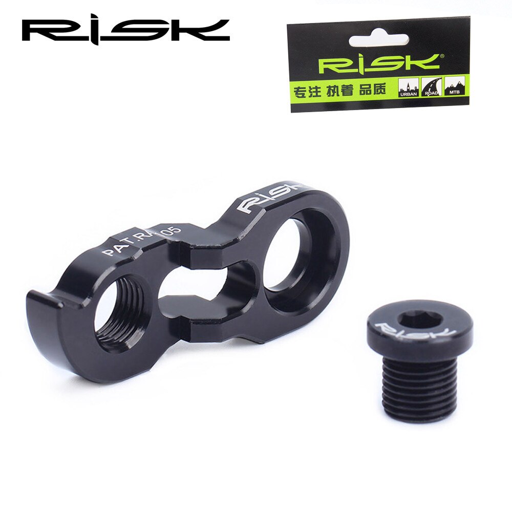 RISK Rear Derailleur Hanger Extender Kit Bike Tail Hook Extension 40T 42T 46T Aluminum Cycling Derailleur Adapter Bicycle Parts: Black