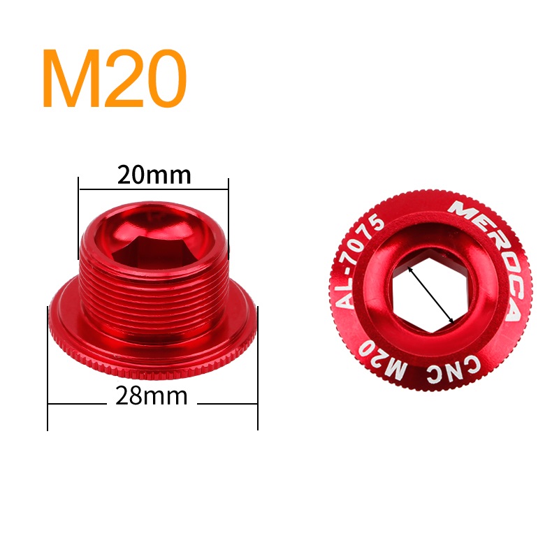 MEROCA MTB Hollowtech perno de manivela M18 M19 M20 cubierta de manivela de bicicleta de montaña perno de brazo de manivela para IXF