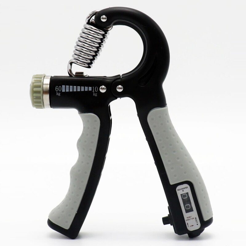 10-60Kg Adjustable Heavy Gripper with counter Fitness Hand Exerciser Grip Wrist Training Spring Finger Pinch Carpal Expander: Gray