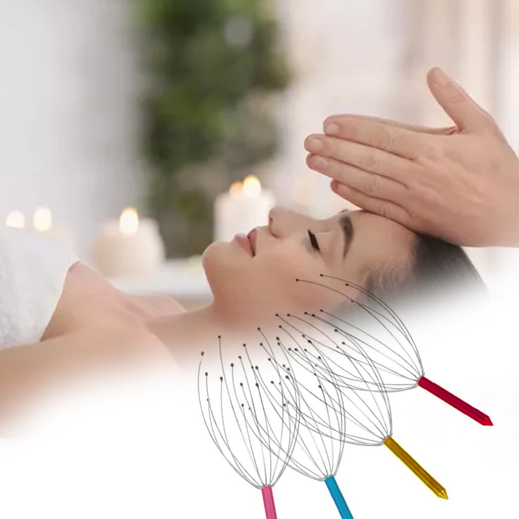 Gancho de masaje para la cabeza, gancho de masaje para el cuero cabelludo, gancho de masaje relajante para el cabello, calmante para el cerebro, novedad de