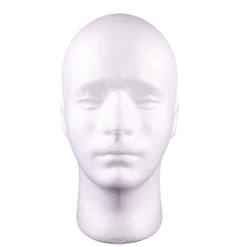 Mannelijke piepschuim mannequin mannequin hoofd model hoed bril display schuim mannequin hoofd model hoed pruik display standaard rek #49625