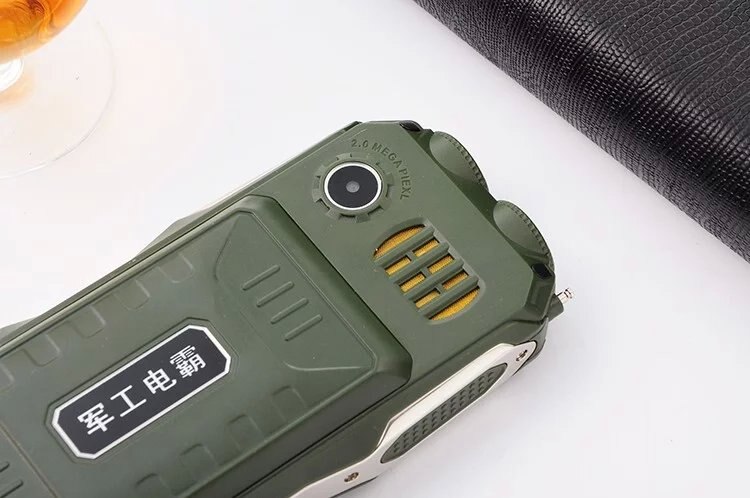 TKEXUN Q8 Power Bank telefon podwójna karta SIM telewizja analogowa podwójna karta SIM starszy podwójny głośnik latarka 3.2 Cal ekran dotykowy telefon