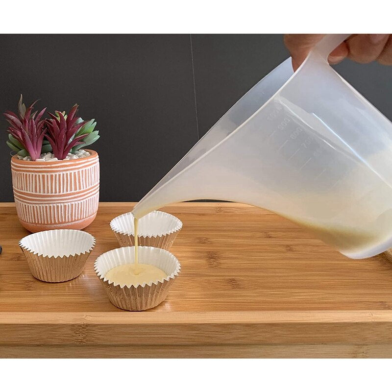 Jarra de embudo (1000Ml) para medir, taza medidora con boquilla de embudo, Juego de 3