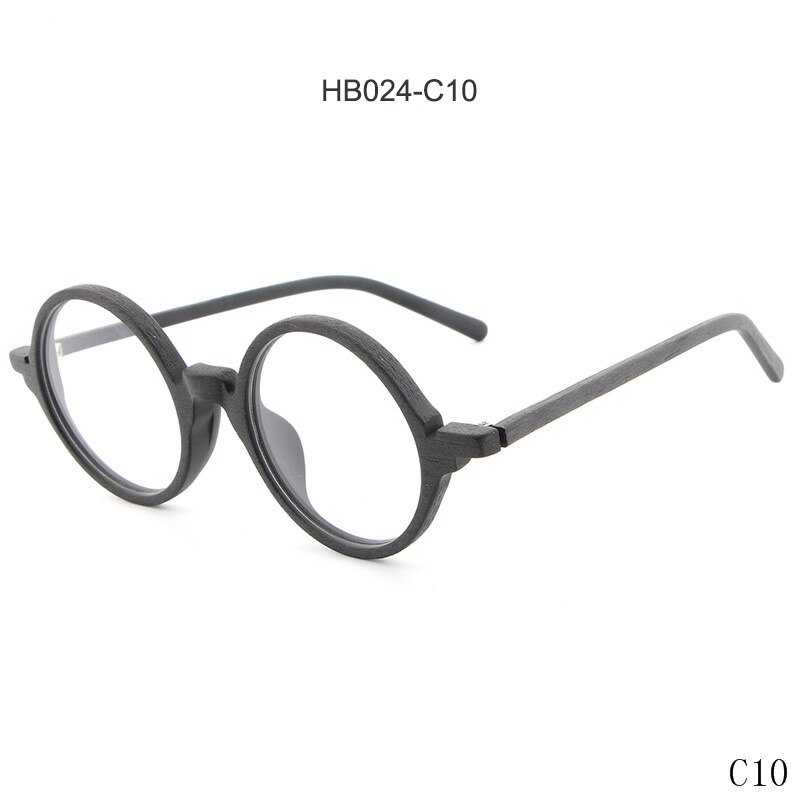 HDCRAFTER-montures de lunettes de Prescription, Grain de bois, monture optique pour myopie, avec lentille transparente, pour hommes et femmes, montures pour lunettes: HB024-C10