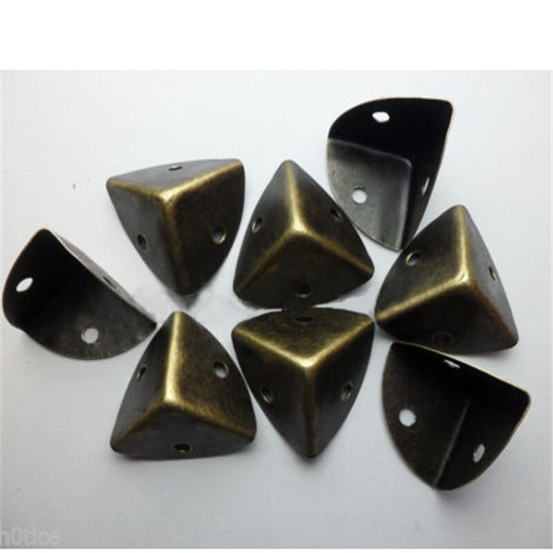 KiWarm 12 Stuks/zak Decoratieve Antieke Messing Sieraden Wijn Geschenkdoos Houten Hoek Protector Guard Veiligheid Meubels Rand