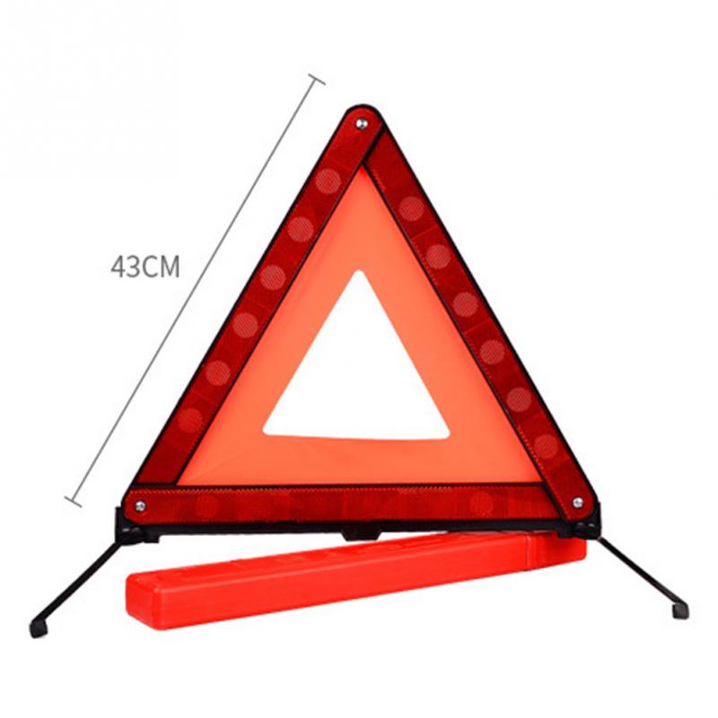 Foldable Car Vehicle Emergency Breakdown Warning Sign Triangle Stop Sign Reflective Road Safety Practical Auto Parts