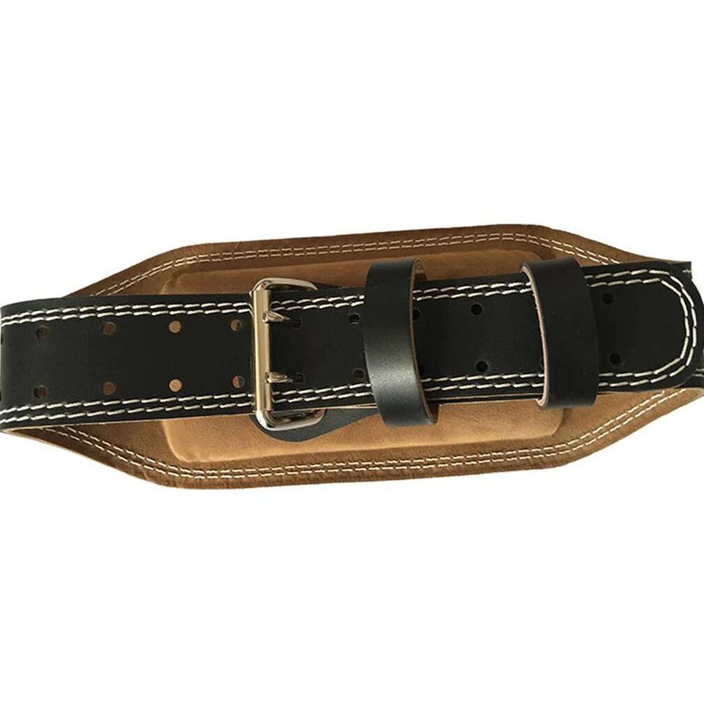 105-130cm Einstellbare Leder Gewichtheben Gürtel Taille Unterstützung Fitnessstudio Gürtel unisex Breite wickeln Ausbildung Gewicht Heben Klammer Riemen