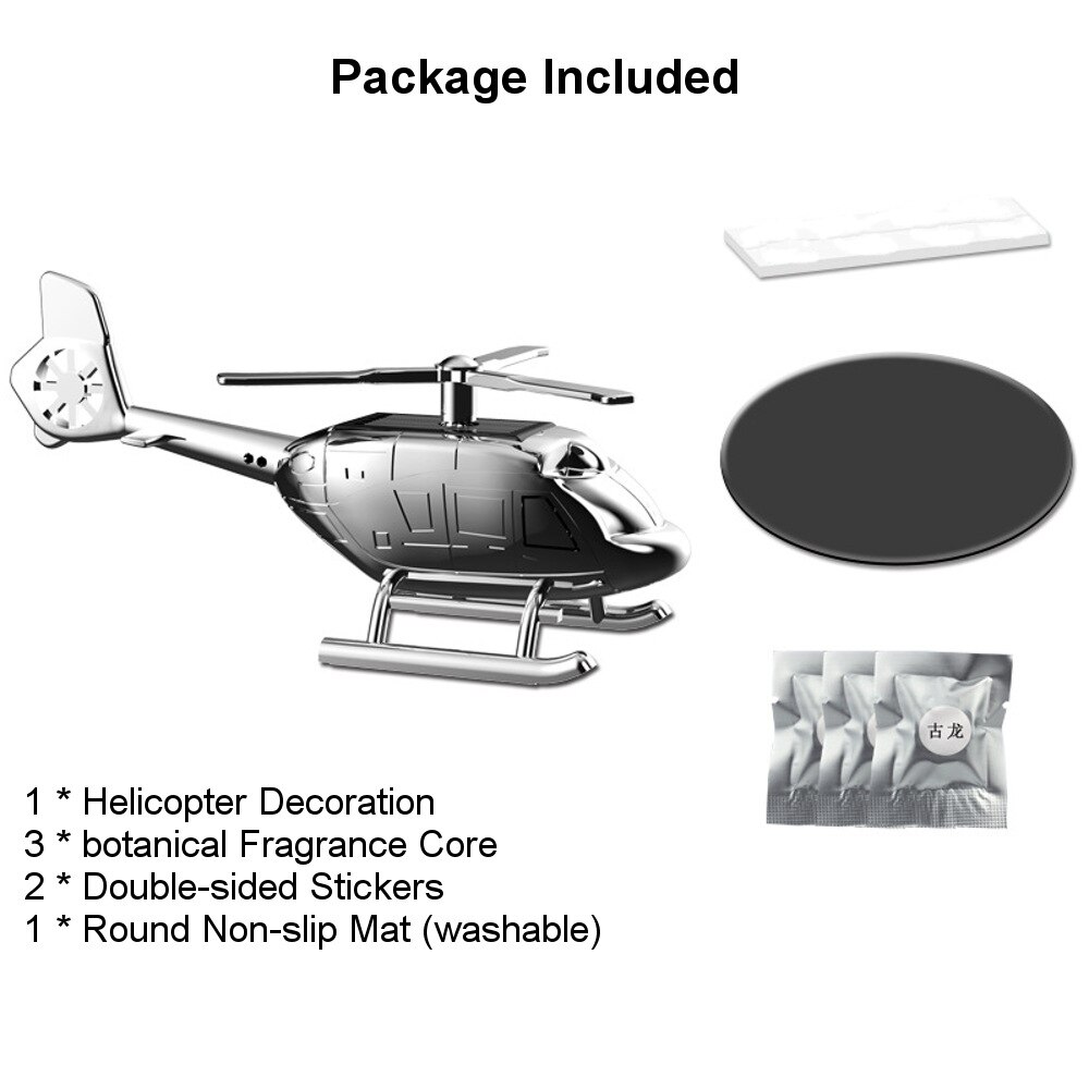 Bil aromaterapi luftfrisker helikopter fly dekoration sol bil parfume duft bil fly ornament bil styling