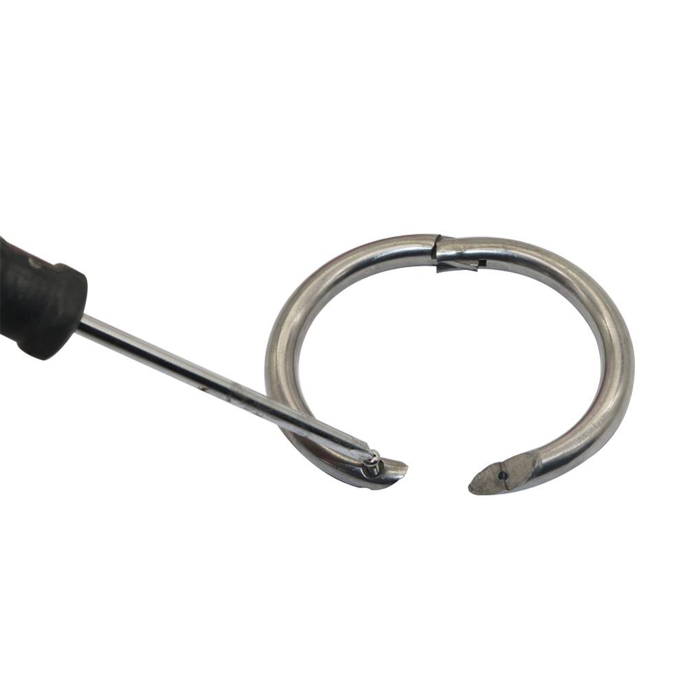 2 Pc Stainless Steel Cattle Nose Ring Cow Calf Metal Nose Traction Rings Farm Animal Livestock Carriers Equipment