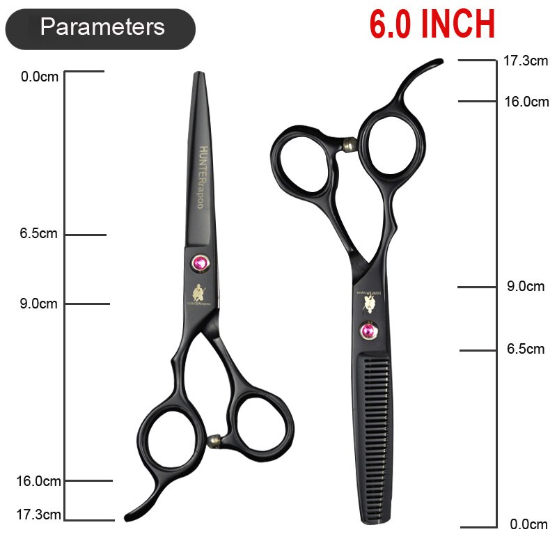 30% off HT9142 Stainless Steel Barber Scissors For Haircut Left Handed Thinning Shears 6 inch Hair Cutting Scissors Set